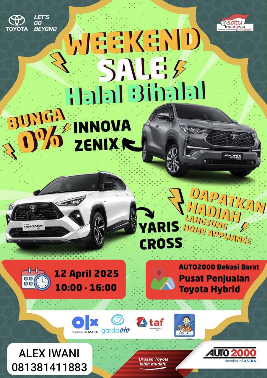 WEEKEND SALE TOYOTA BEKASI